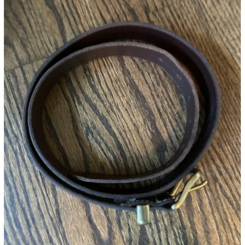Carhartt Boys 2200 Genuine Leather Belt Brown Size 24 Outdoor Work Classic